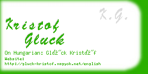 kristof gluck business card