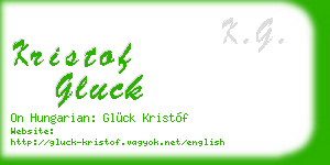 kristof gluck business card